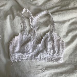 white bralette